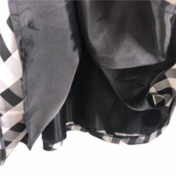 NWT Talbots | Black & White A-line Gingham Plaid Midi Skirt Size 10 - Picture 7 of 9